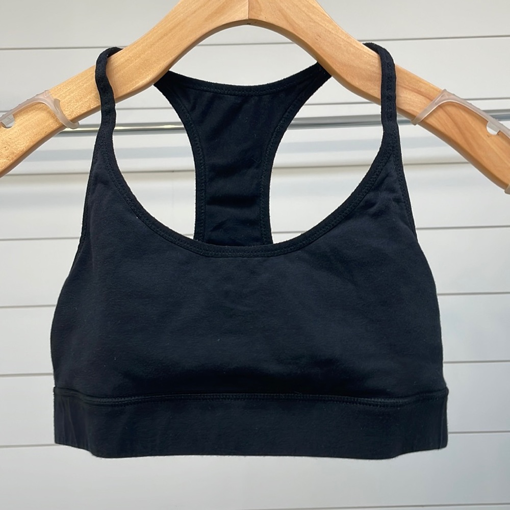 Pact Women's Black Modern Racerback Bralette Small